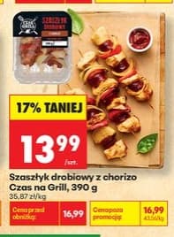 szaszłyki drobiowe z chorizo