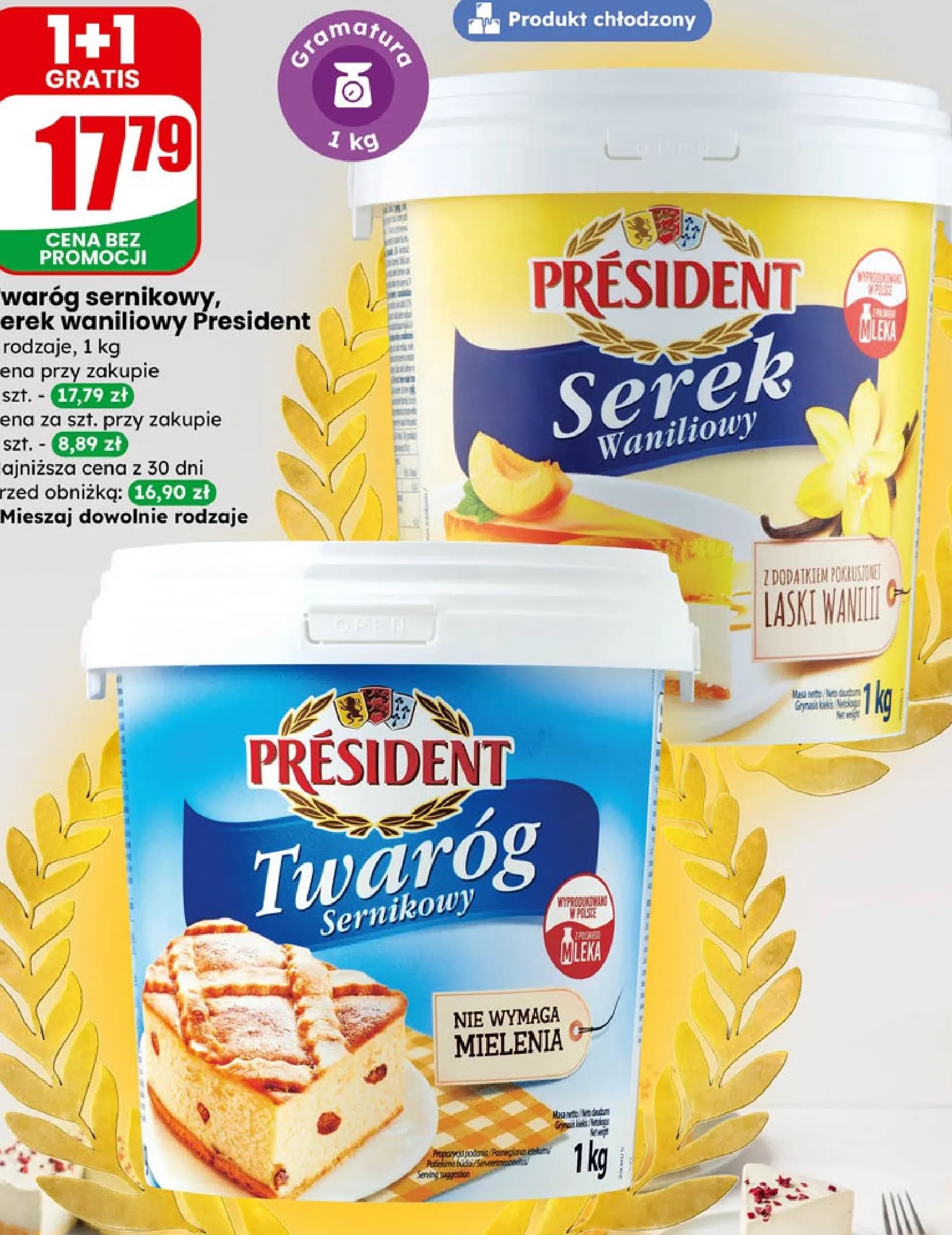 twaróg sernikowy, serek waniliowy