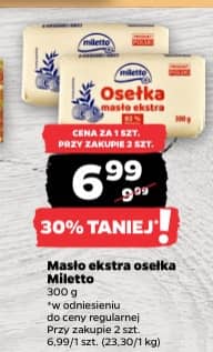 Miletto masło ekstra osełka 300g