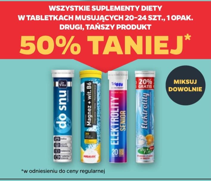 wszystkie suplementy diety w tabletkach musujących