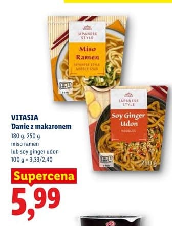 danie z makaronem miso ramen lub sojowy gęsty udon