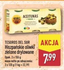 hiszpańskie oliwki zielone drylowane