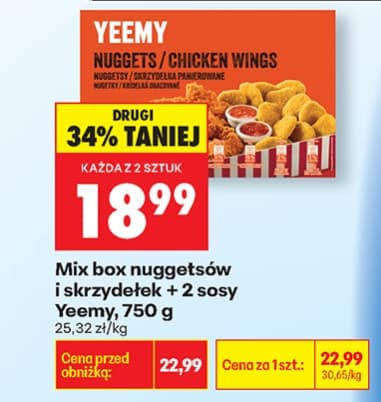 nuggetsy i skrzydełka z 2 sosami