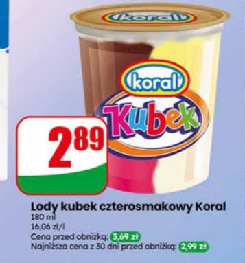 lody kubek czterosmakowy