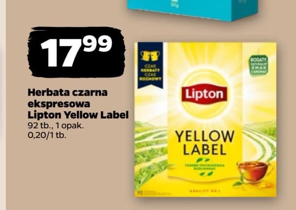 herbata czarna ekspresowa yellow label
