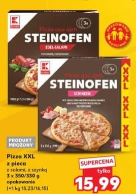 pizza z pieca z salami lub z szynką
