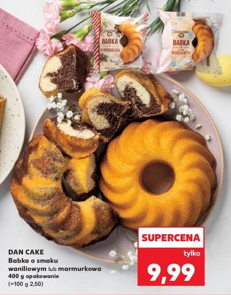 babka waniliowa lub marmurkowa