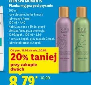 pianka myjąca pod prysznic