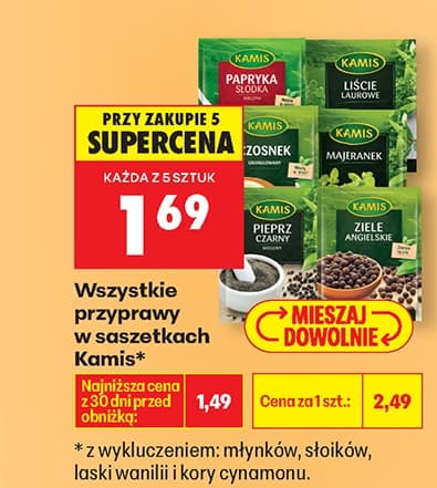 przyprawa w saszetce różne rodzaje