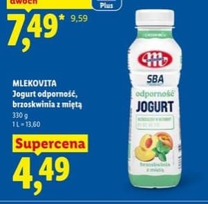 jogurt odporność brzoskwinia z miętą