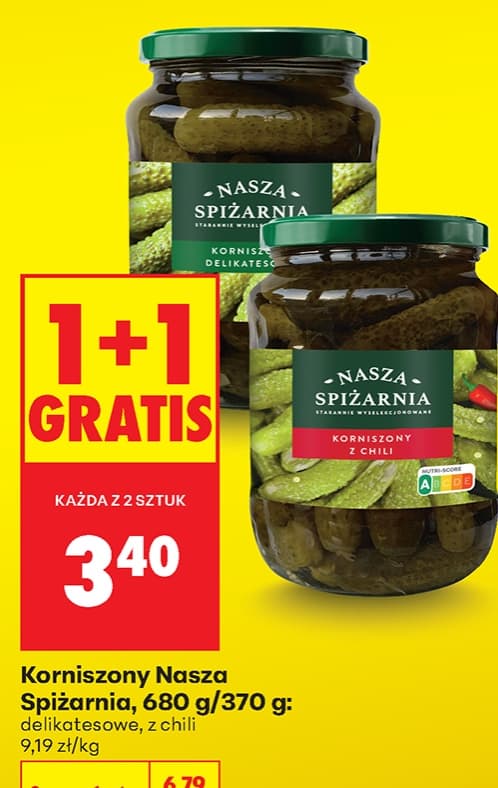 korniszony delikatesowe, z chili