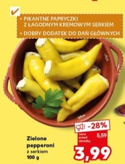 zielone pepperoni z serkiem