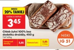 chleb żytni 100% bez dodatku drożdży