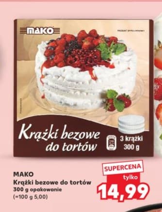 krążki bezowe do tortów