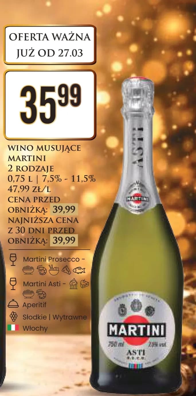 Martini wino musujące 0.75l