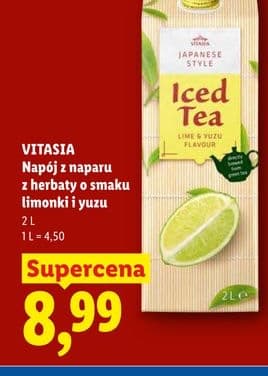 napój z naparu z herbaty o smaku limonki i yuzu