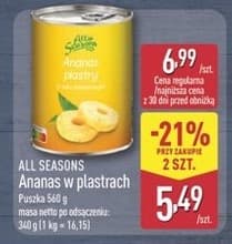ananas w plastrach