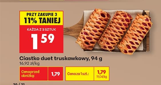 ciastko duet truskawkowy
