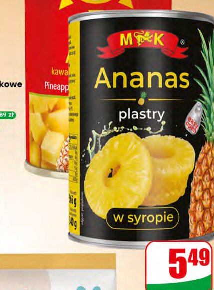 ananas w syropie plastry