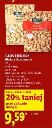migdały blanszowane