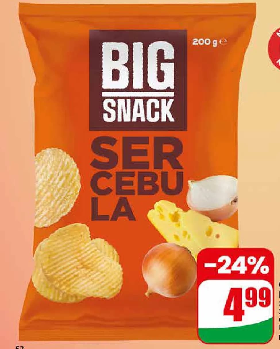chipsy ser cebula