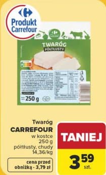 twaróg w kostce półtłusty, chudy