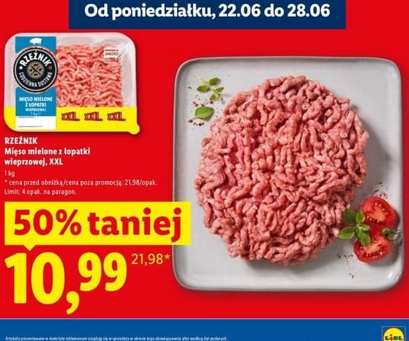 mięso mielone z łopatki wieprzowej XXL