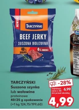 suszona szynka lub wołowina proteinowa