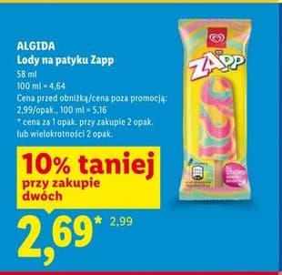 lody na patyku Zapp