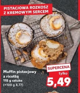 muffin pistacjowy z ricottą