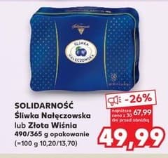 śliwka nałęczowska lub złota wiśnia