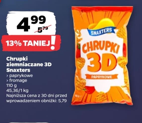 chrupki ziemniaczane 3D paprykowe
