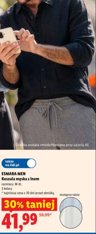 koszula męska z lnem