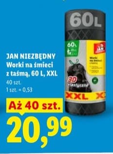 worki na śmieci z taśmą XXL