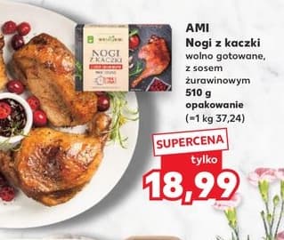 nogi z kaczki z sosem żurawinowym