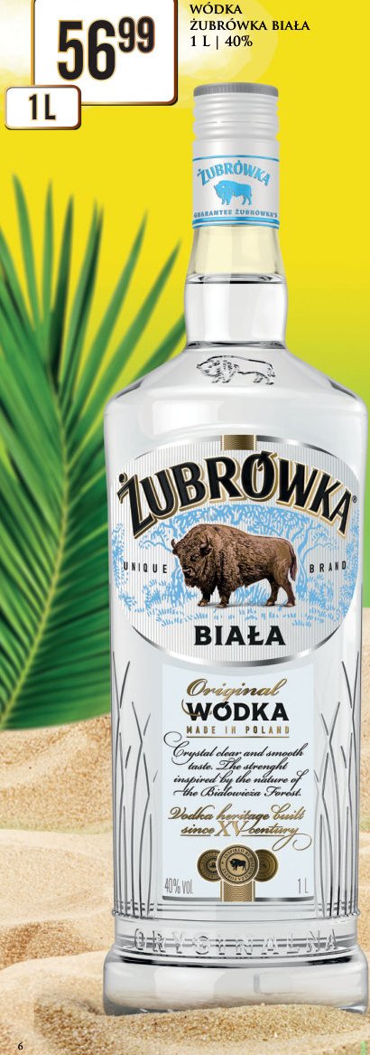 Żubrówka wódka Żubrówka Biała 1l
