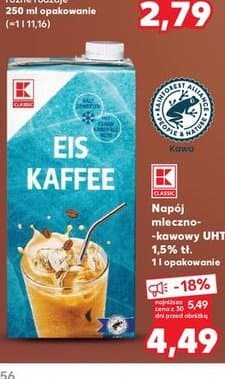 napój mleczno-kawowy UHT 1,5% tł.
