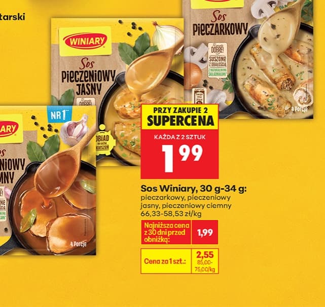 sos pieczarkowy lub pieczeniowy jasny lub pieczeniowy ciemny