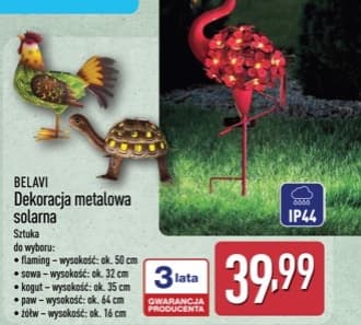 dekoracja metalowa solarna
