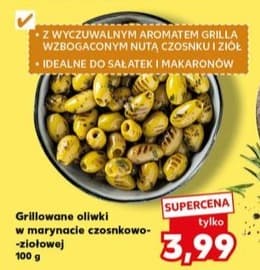 grillowane oliwki w marynacie czosnkowo-ziołowej