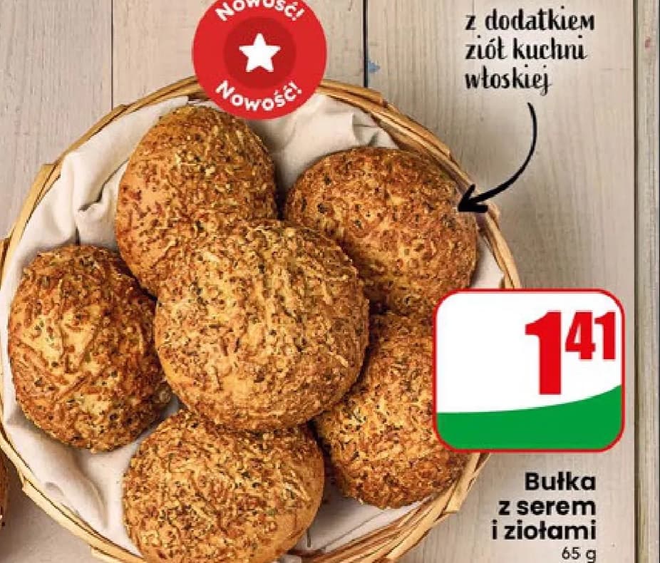 bułka z serem i ziołami