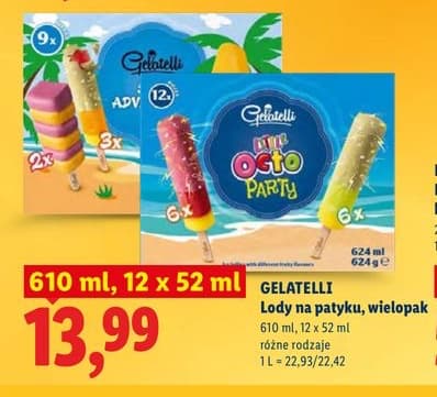 lody na patyku, wielopak różne rodzaje