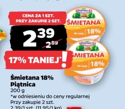 śmietana 18%