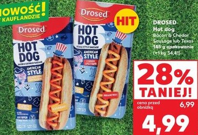 hot dog Bacon & Cheddar Sausage lub Texas