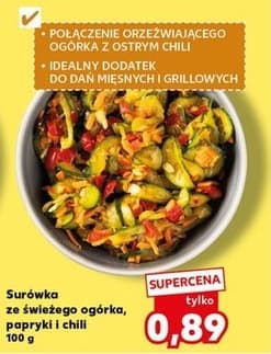 surówka ze świeżego ogórka, papryki i chili