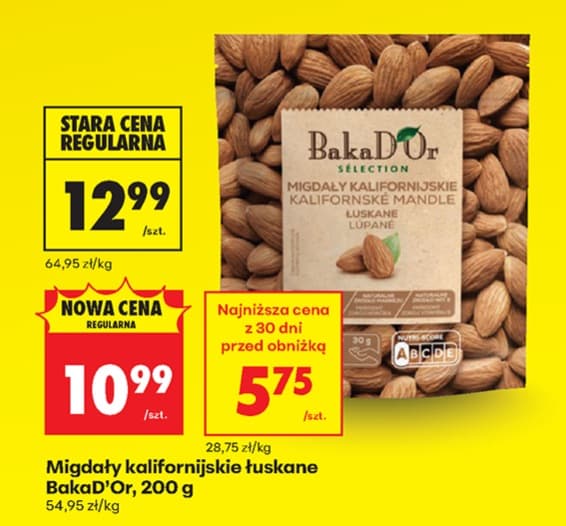 migdały kalifornijskie łuskane
