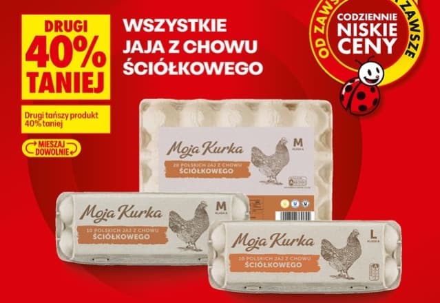 jaja z chowu ściółkowego różne rozmiary