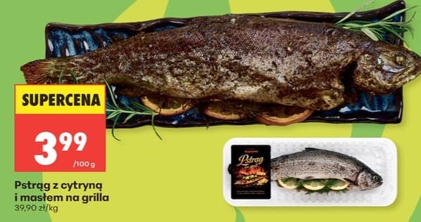 pstrąg z cytryną i masłem na grilla