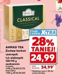 zestaw herbat czarnych lub zielonych