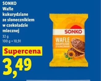 wafle kukurydziane ze słonecznikiem w czekoladzie mlecznej